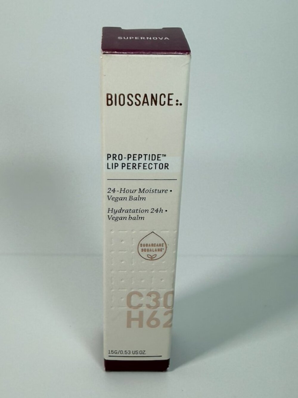 Biossance Pro-Peptide Lip Perfector Supernova NIB Vegan Hydrating Lip Treatment
